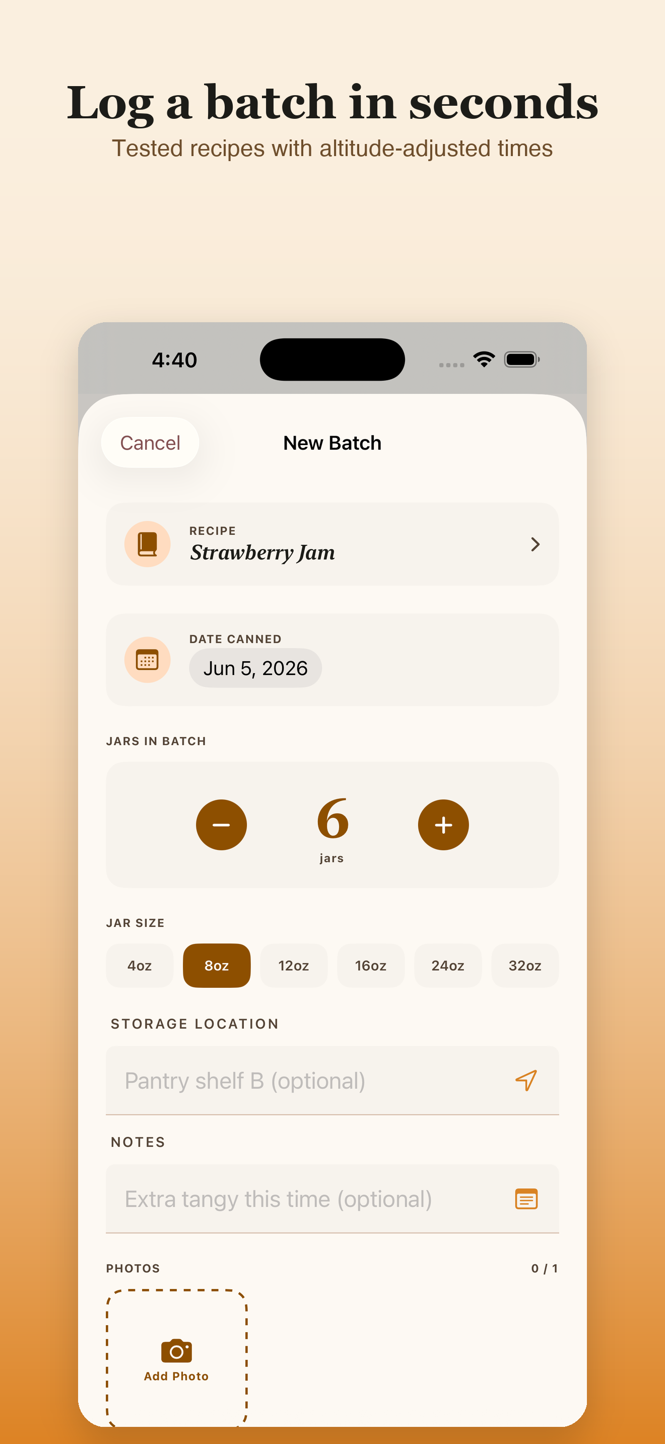 JarTrack: Canning & Pantry screenshot 3