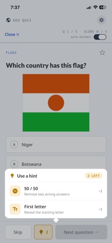 195: World Geography Quiz iPhone screenshot