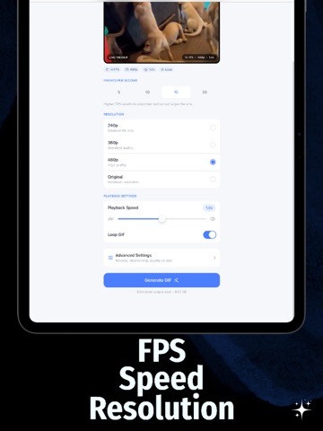 GIF Maker: Video to GIF Edit iPad screenshot