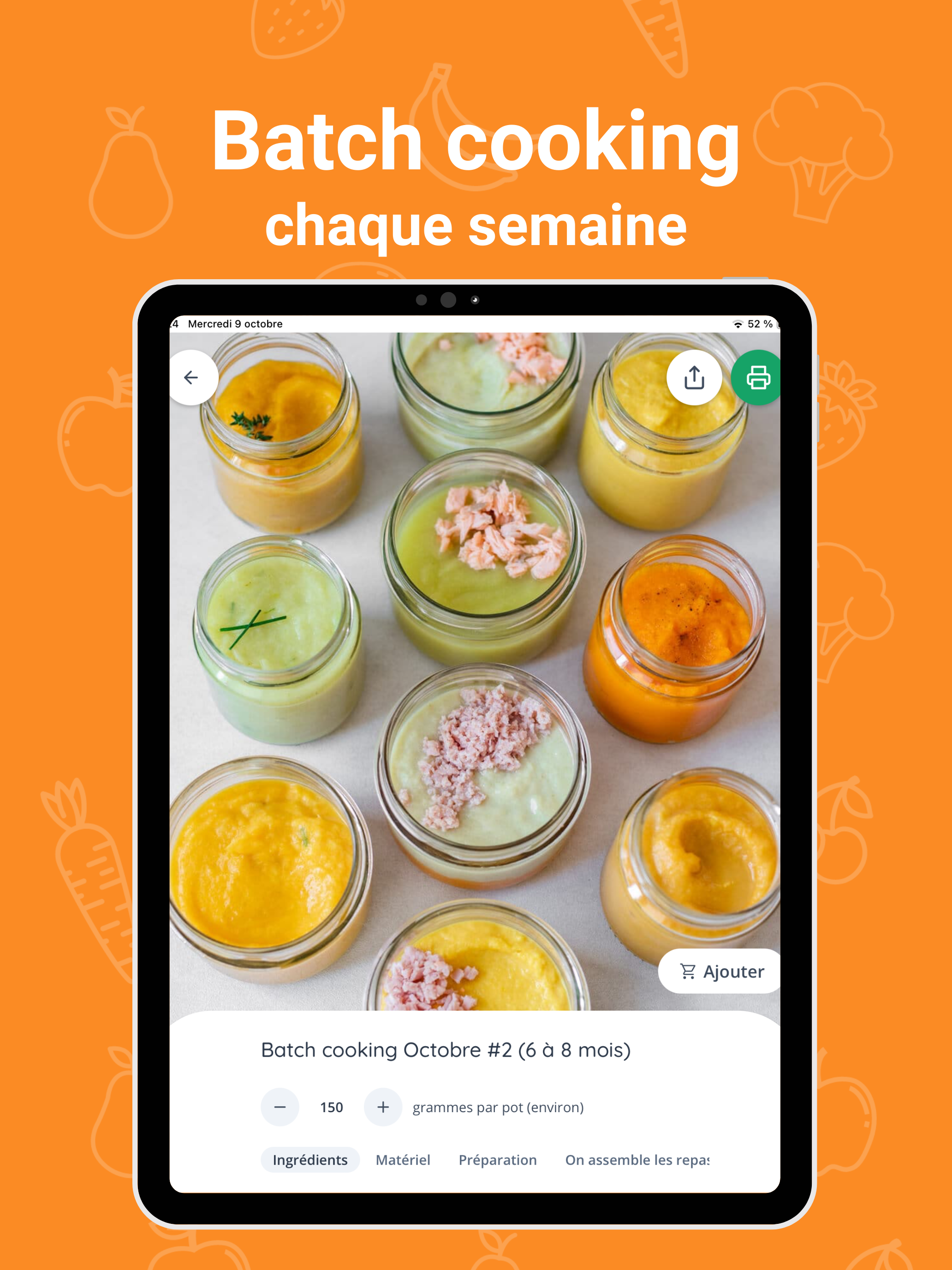 Cuisinez pour bébé
