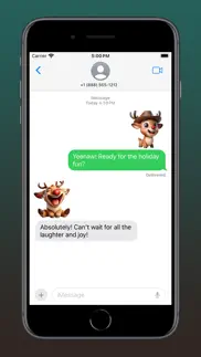 joy reindeer stickers iphone screenshot 4