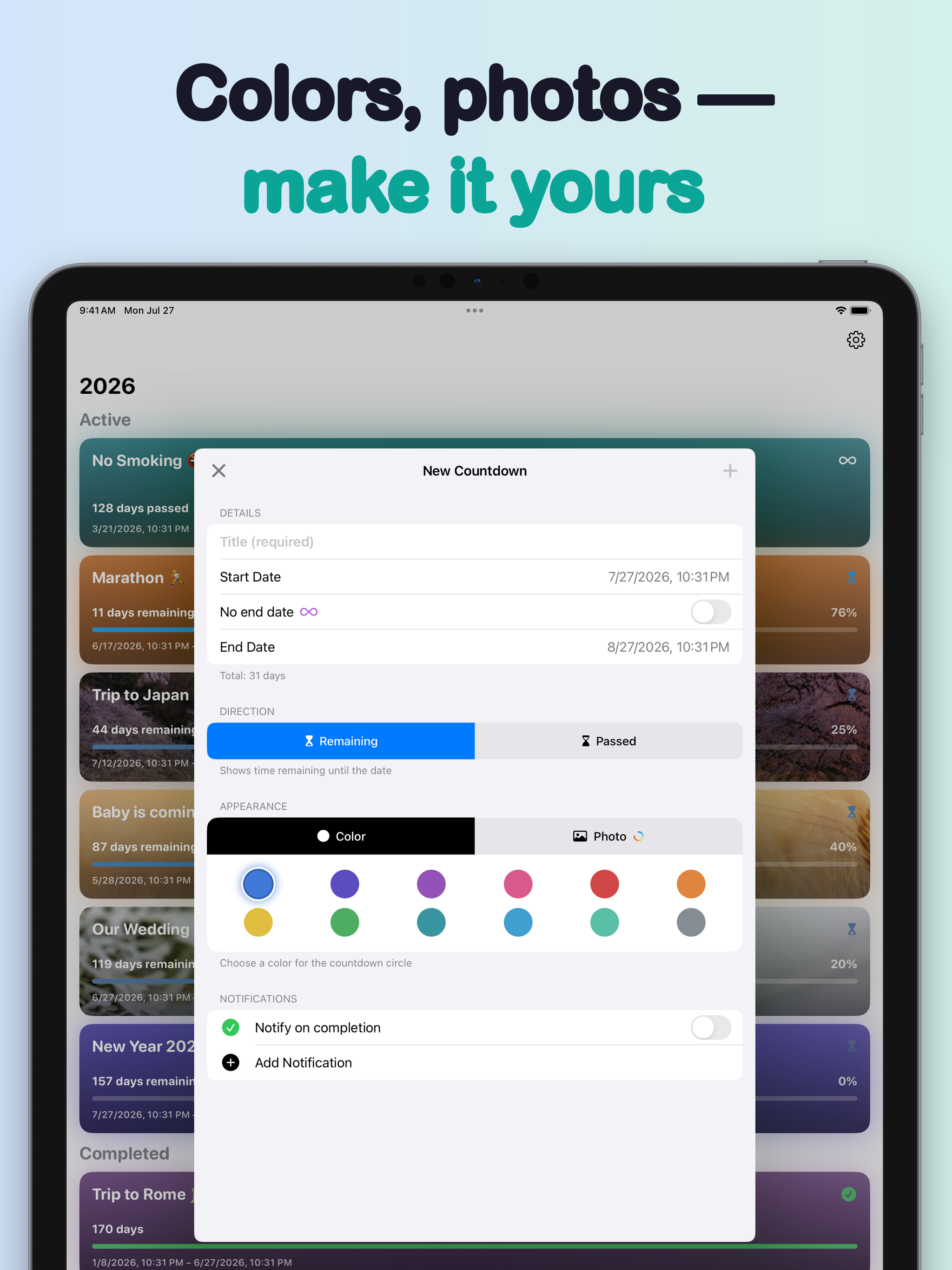 Countdown Calendar: TimeFeel screenshot 10
