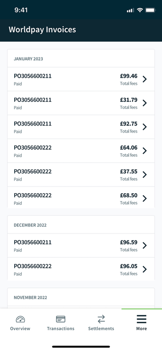 Worldpay Dashboard Screenshot 9 of 9