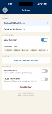 Mounce's Greek Word of the Day iPhone screenshot