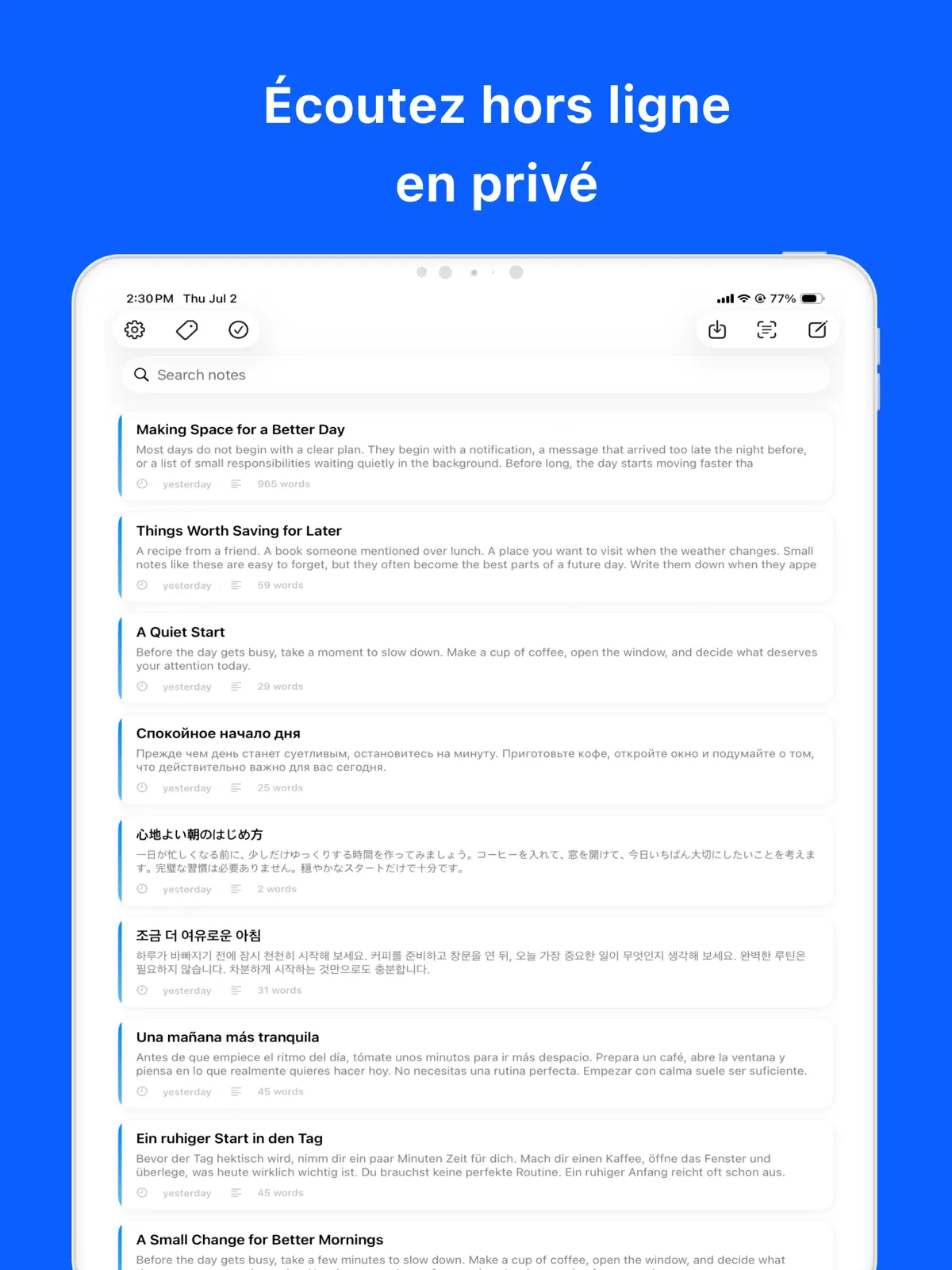 Local TTS - Lire à voix haute iPad screenshot 3