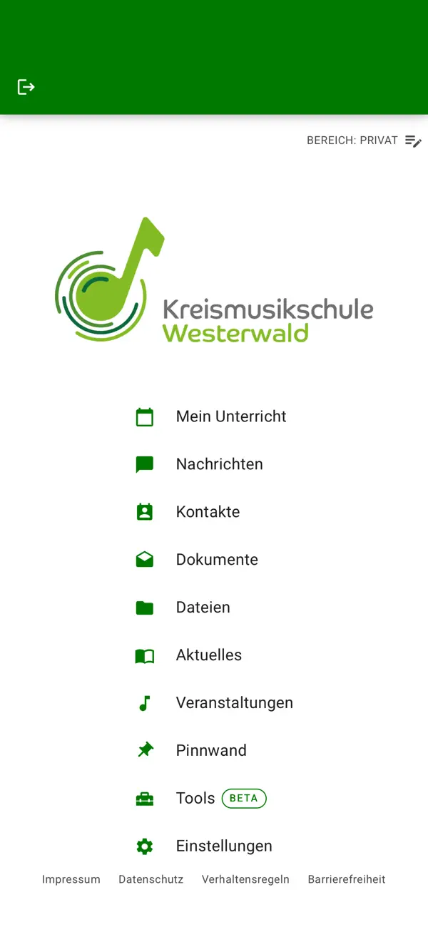 Screenshot #1 pour Kreismusikschule Westerwald