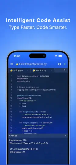 Capture d'écran de Pydroid 3 sur iPhone 2
