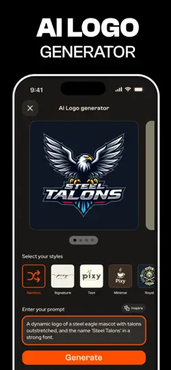 Captura de pantalla de AI Logo Generator: Logo Maker en iPhone 5