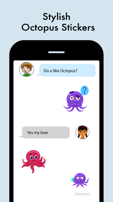 Adorable Octopus Stickers Screenshot