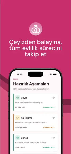 Evlio: Çeyiz Listesi Asistanı screenshot 1