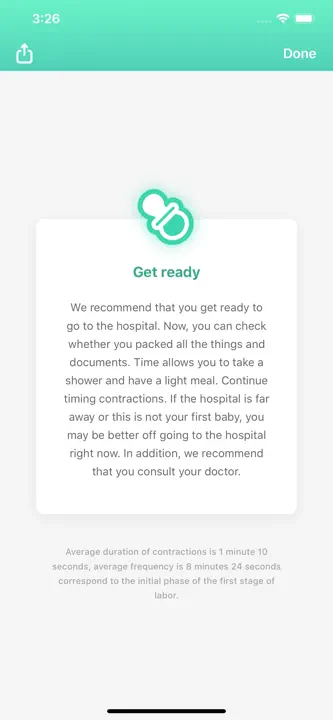 Contraction Timer & Counter 9m: Screenshot 6 von 10