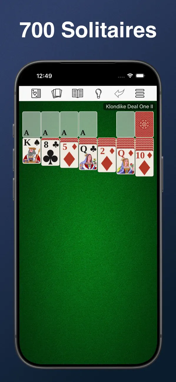 Screenshot #1 pour 700 Jeux de Cartes - Solitaire