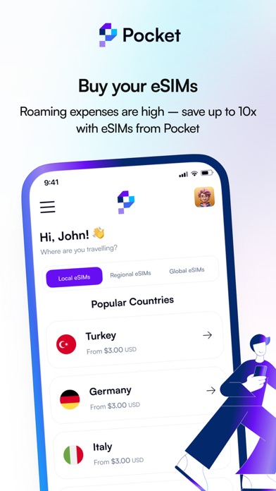 Pocket eSim: Travel Data Plans Screenshot