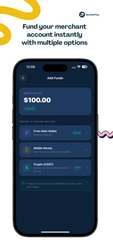 QuickerPay Merchant iPhone screenshot