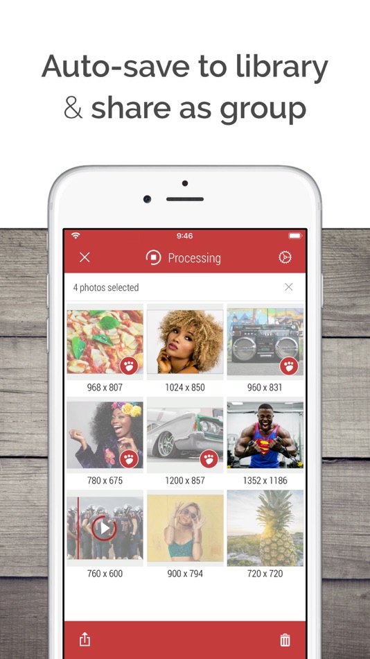 #6. Desqueeze PRO - Batch Resizer (iOS) Podle: Aliaksei Khutarshchykau