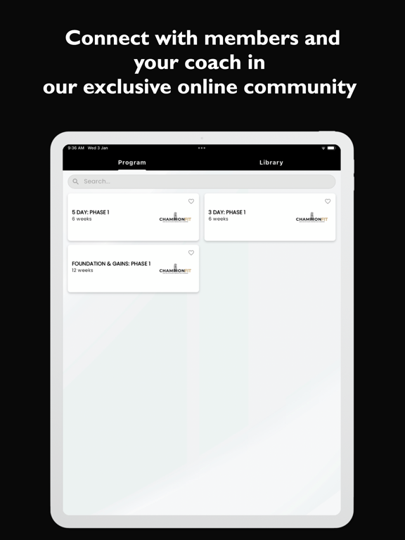 CHAMPIONFIT iPad screenshot 4 - Health & Fitness app