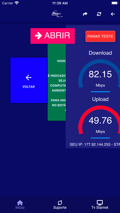 Starnet Internet Screenshot