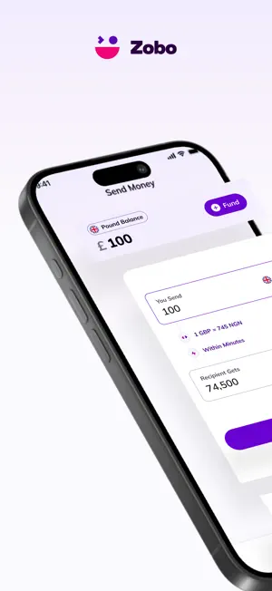 Zobo – Money Transfer App screenshot 1