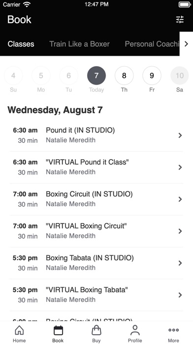 FitClub Boxing Studio Screenshot