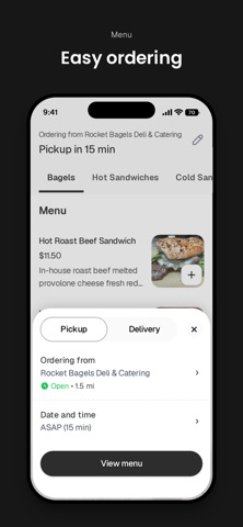 Rocket Bagels Deli & Catering iPhone screenshot