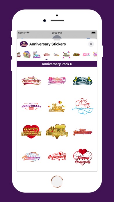 Screenshot #1 pour Anniversary Stickers -Animated
