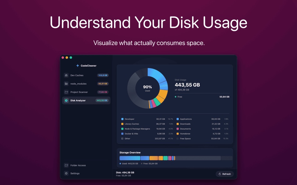 #4. CodeCleaner – Dev Disk Cleanup (macOS) Von: Sergey Grigorev