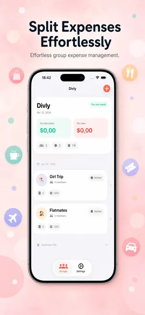 Divly: Split Expenses screenshot 1