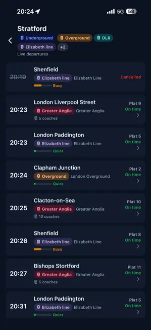 Platform Watch UK iPhone screenshot 6