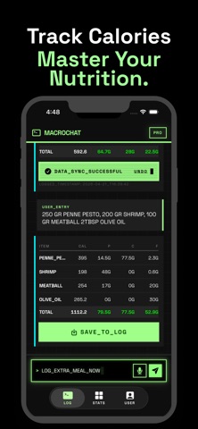 Calorie Tracker - MacroChat iPhone screenshot