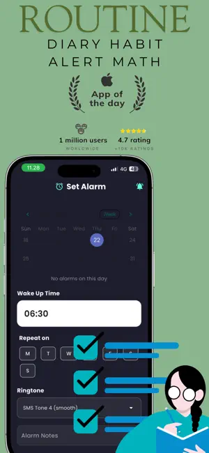 Routine - Habit & Math Alarm screenshot 1