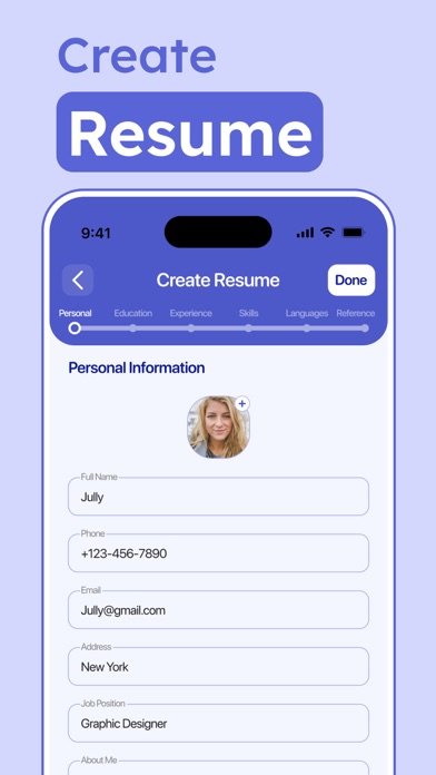 Resume Builder: CV Maker App Screenshot