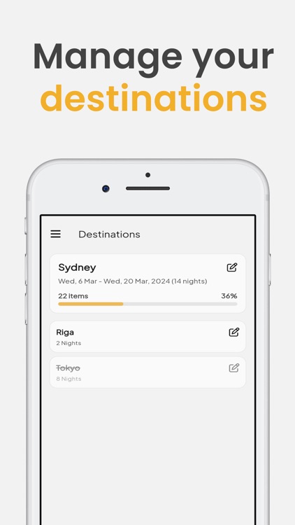PackMate - Travel Packing List