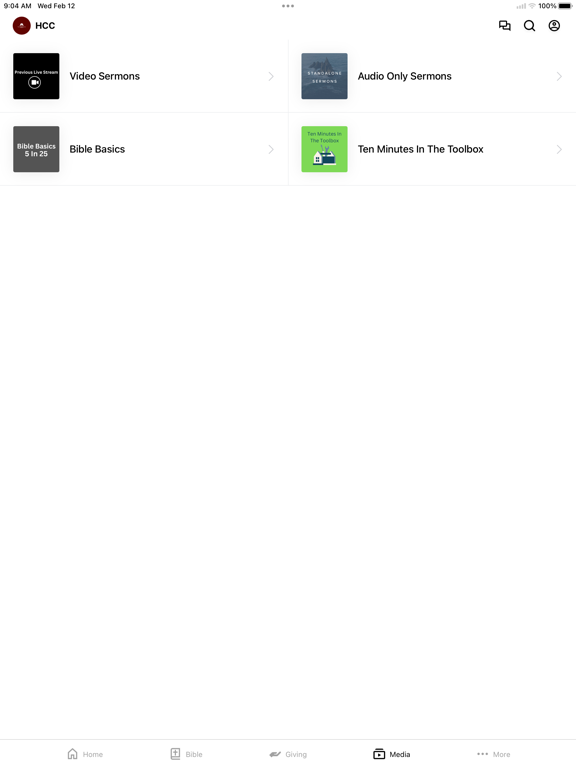 Harrisburg Christian Church iPad screenshot 2 - Education app