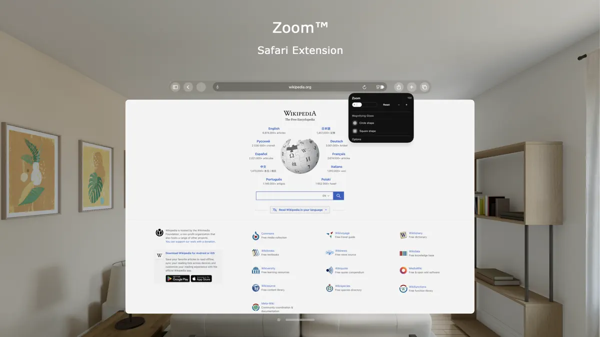 Zoom for Safari screenshot 1