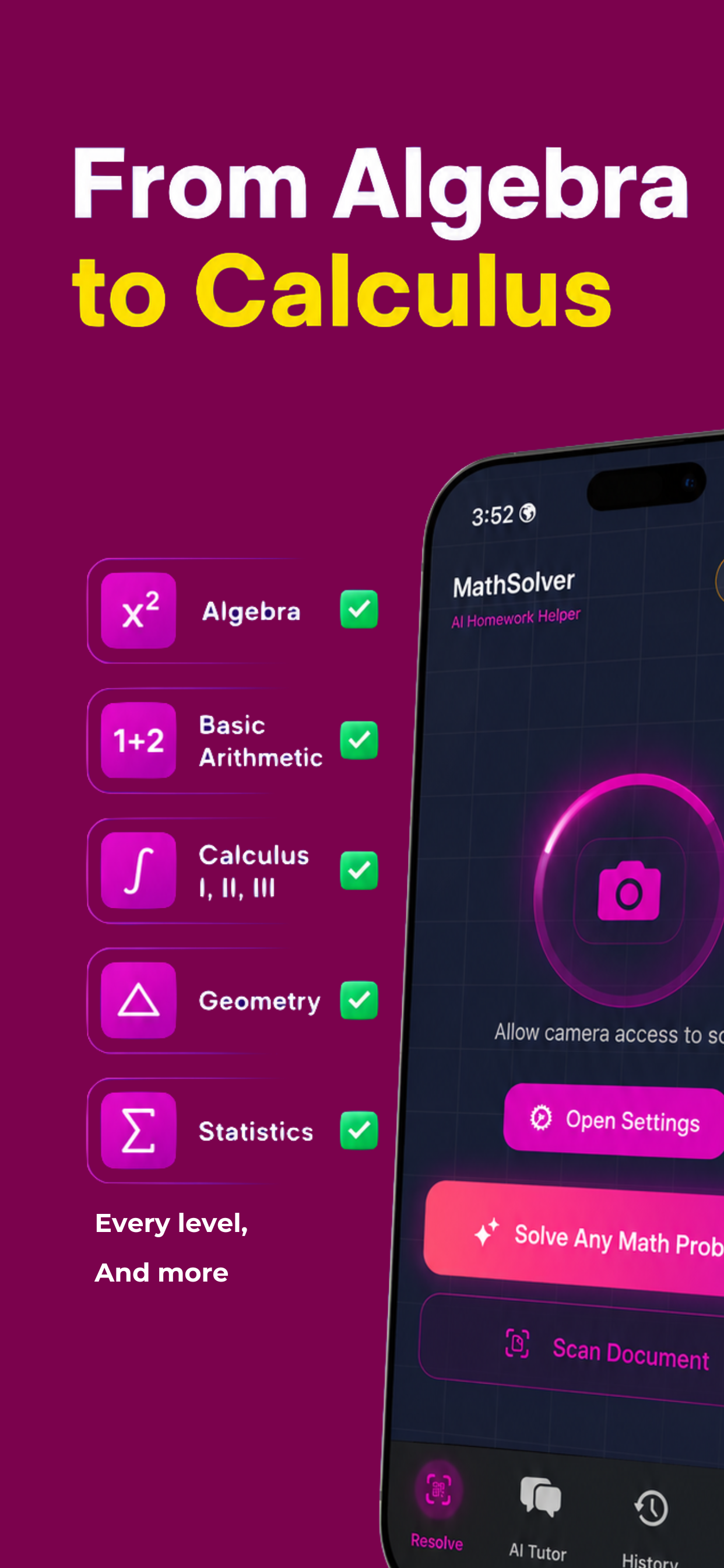 AI Math Helper Homework Solver