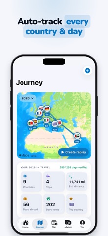 Country Days Tracker: Borderly Screenshot 2 of 6