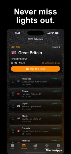 Capture d'écran de F1 BINGO sur iPhone 5