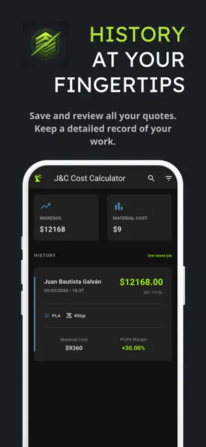 J&C Cost Calculator screenshot 3