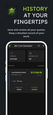 J&C Cost Calculator screenshot