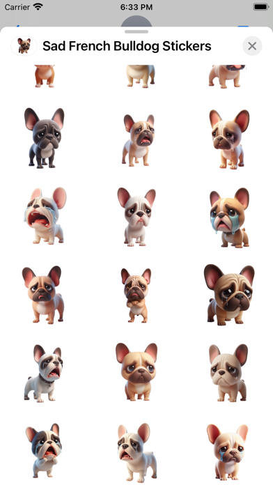 Screenshot #2 pour Sad French Bulldog Stickers