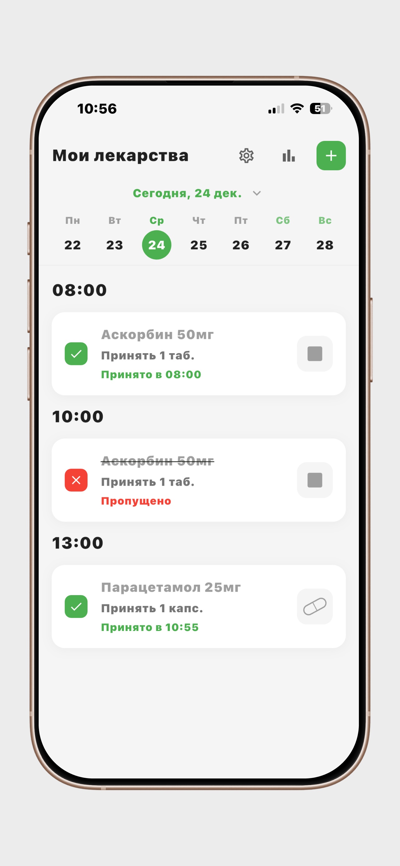 PillTime - расписание лекарств