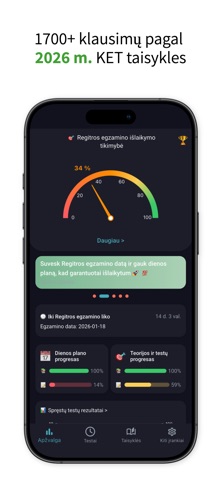 KET testai 2026 - RoboKET screenshot