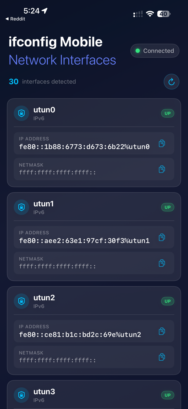 ifconfig Mobile screenshot 5