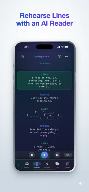 Scriptly: AI Acting Rehearsal screenshot 2