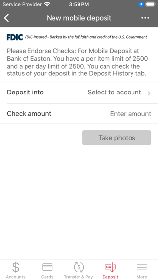 Bank of Easton Mobile Banking Screenshot
