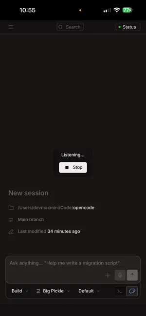 WhisperCode iPhone screenshot 2