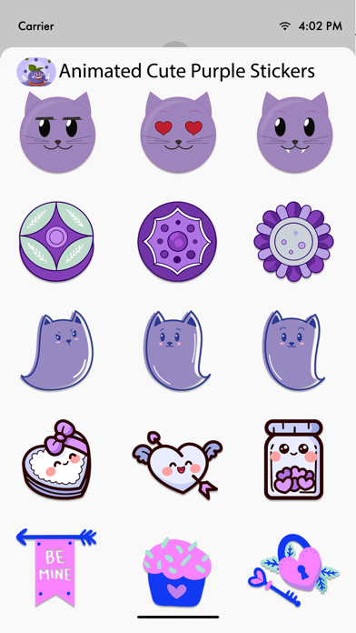 Screenshot #3 pour Animated Cute Purple Sticker