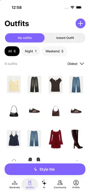 Pureple: AI Outfit Planner screenshot 1