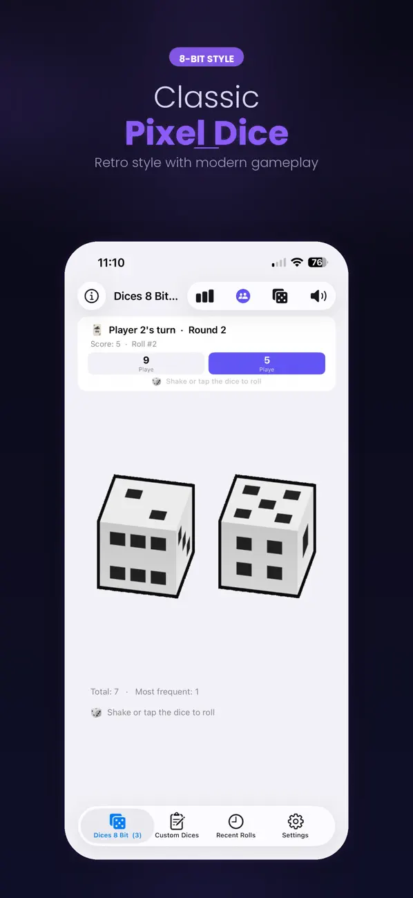 Screenshot #1 pour Dés 8 Bit