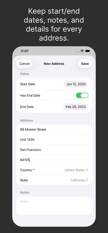 Address Log Screenshot 4 of 9